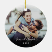 Datum des benutzerdefinierten Foto-Skriptnamens Keramik Ornament (Hinten)