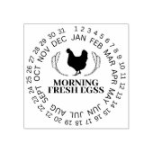 Datum des benutzerdefinierten Hühnereis | Bauernho Gummistempel (Prägung)