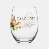 Datum des benutzerdefinierten Junggeselinnen-Absch Weinglas Ohne Stiel (Vorderseite)