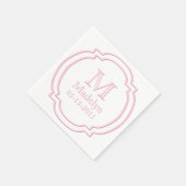 Datum des benutzerdefinierten Monogrammnamens Weiß Serviette (Ecke)