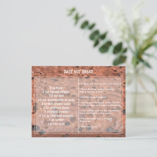Datum des Brettrezepts Postkarte (Stehend Vorderseite)