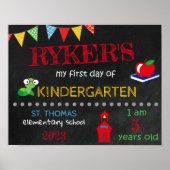 Datum des ersten Schulnamens Poster (Vorne)