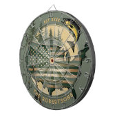 Datum des Est-Datums der amerikanischen Flagge mit Dartscheibe (Vorderseite rechts)