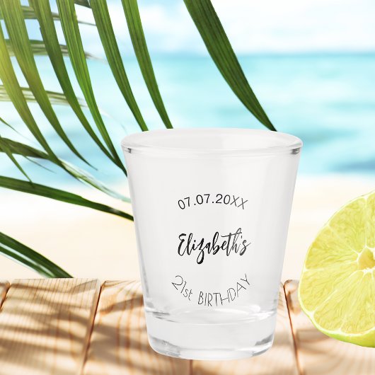 Datum des Geburtstags Schnapsglas