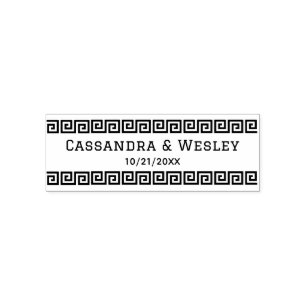 Datum des griechischen Schlüssels für Grenzkopplun Permastempel