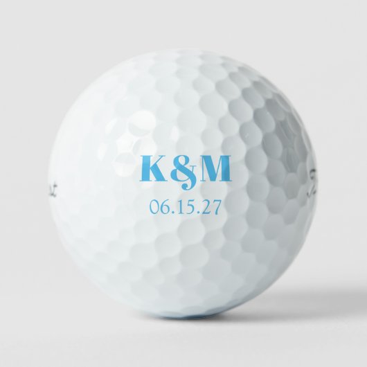 Datum des Hochzeitsamts Golfball (Vorderseite)