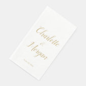 Datum des Hochzeitsskripts für Bräutigam Serviette (Ecke)
