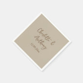 Datum des Hochzeitstages für kreative Kalligrafieb Serviette (Ecke)