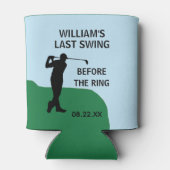 Datum des letzten Swing des Bachelor-Party-Golfers Dosenkühler (Rückseite)