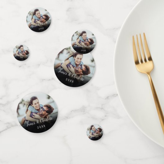 Datum des Minimalistischen Personalisierten Fotos Konfetti (Gruppe)