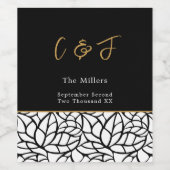 Datum des monographischen Musters des modernen bot Weinetikett (Einzelnes Label)