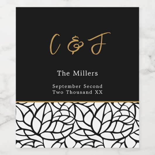 Datum des monographischen Musters des modernen bot Weinetikett (Einzelnes Label)