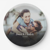 Datum des personalisierten Fotos Pappteller (Vorderseite)