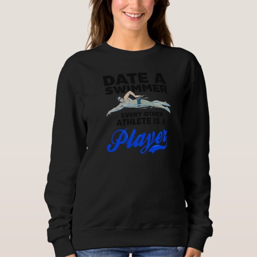 Datum des Schwimmers Sweatshirt (Vorderseite)