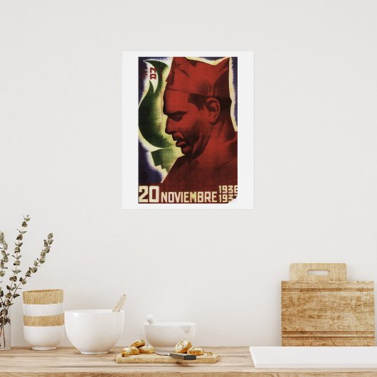 Datum des Todes von Durruti auf Propaganda Poster (Küche)