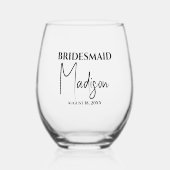 Datum des Überbrückungsnamens Weinglas Ohne Stiel (Vorderseite)