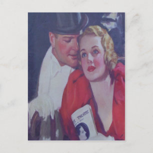 Datum des Vintage-Theaters Postkarte