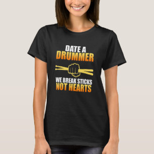 Datum Ein Drummer Trommelspieler Experte Drumming  T-Shirt