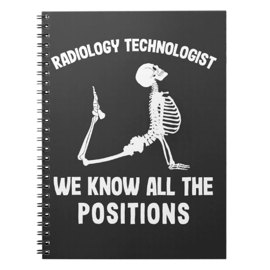 Datum eines Krassen Radiologen Skeletton Radiologi Notizblock (Vorderseite)