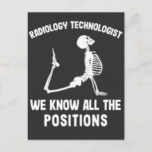 Datum eines Krassen Radiologen Skeletton Radiologi Postkarte