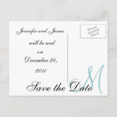 Datum, erste Namen und erste blaue Postkarte (Rückseite)