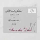 Datum, erste Namen und erste Postkarte (Rückseite)