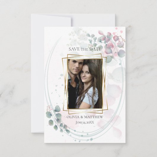 Datum freihalten | Eukalyptus Foliage Einladung (Vorderseite)