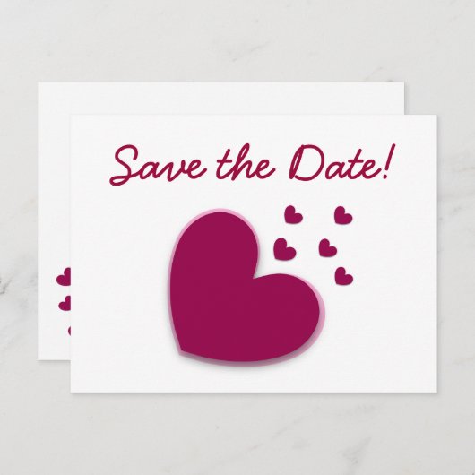 Datum freihalten. Explosion von Herz A11 Ankündigungspostkarte (Vorne/Hinten)
