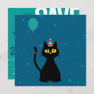 Datum freihalten! - Funny Cat Birthday Card Einladung
