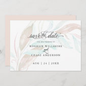 Datum freihalten | Pastellfarben Herbstblätter (Vorne/Hinten)