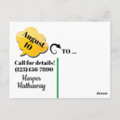 Datum freihalten postkarte (Rückseite)