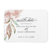 Datum freihalten | Rose Korallenblättern Magnet (Horizontal)