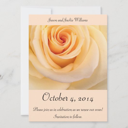 Datum freihalten! Rose Save The Date (Vorderseite)