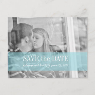 Datum freihalten   Rot Blau Ankündigungspostkarte