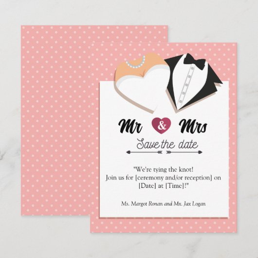 Datum freihalten! RSVP karte (Vorne/Hinten)