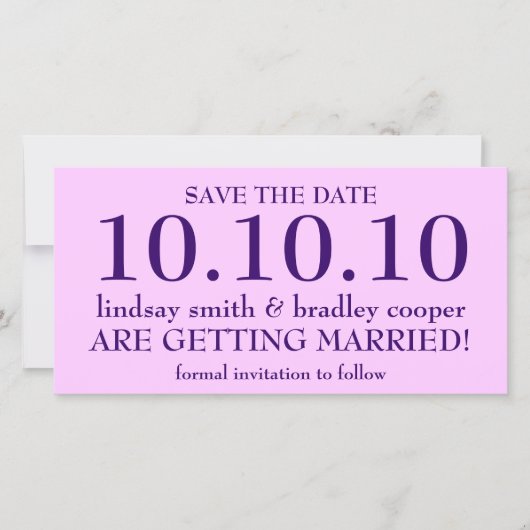 Datum freihalten save the date (Vorderseite)