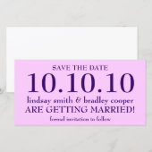 Datum freihalten save the date (Vorne/Hinten)