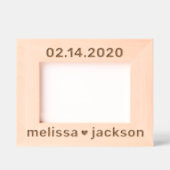 Datum Herzkolbennamen Geätzte Rahmen (Vorderseite)