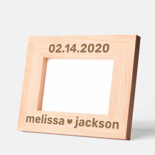 Datum Herzkolbennamen Geätzte Rahmen (Links)