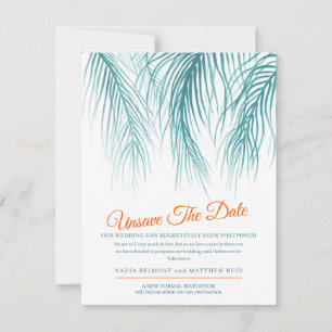 Datum Hochzeit ändern ungespeichert blaue Palme Save The Date