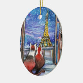 Datum in der Nacht Keramik Ornament (Links)