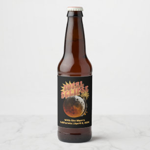 Datum individuell einstellbar Total Eclipse Modern Bierflaschenetikett