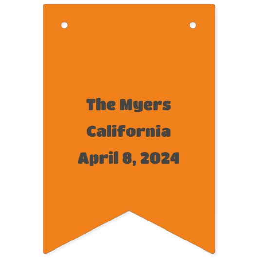 Datum individuell einstellbar Total Eclipse Modern Wimpelkette (Erste Fahne)