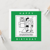 Datum ist das Fahren eines Cartoon der Straßenwalz Karte (Vorderseite/Rückseite Beispiel)