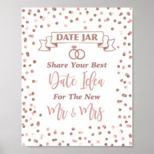 Datum JAR Geben Sie Ihre besten Date Ideas Dusche  Poster