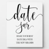 Datum jar Hochzeitszeichen Tabletop Plaque mit Eas Fotoplatte (Vorderseite)