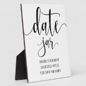 Datum jar Hochzeitszeichen Tabletop Plaque mit Eas Fotoplatte (Seite)