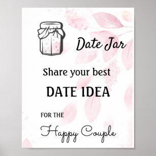 Datum Jar - Pink Watercolor Poster