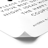 Datum Jar Retro Script Minimal Brautparty Signieru Poster (Ecke)