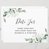 Datum Jar-Zeichen - Eukalyptus-Brautparty (Vorne/Hinten)